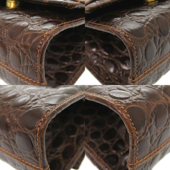 Salvatore Ferragamo Vara Ribbon Chain Shoulder Bag AQ213202, Embossed Leather... - Picture 5 of 9